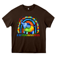 Chocolate Brown Autism Awareness Autism elephant Heavy Core Tee - FaDigitalArtStudio