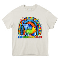 Cream Autism Awareness Autism elephant Heavy Core Tee - FaDigitalArtStudio