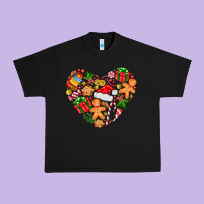Love Christmas  Heart Urban Heavy Tee Designed By Cowhidedigitalart