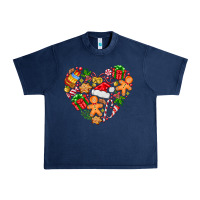 Navy love Christmas  heart Urban Heavy Tee - CowhideDigitalArt