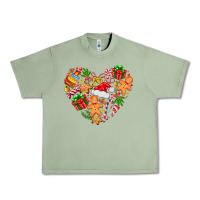 Oil Green love Christmas  heart Urban Heavy Tee - CowhideDigitalArt