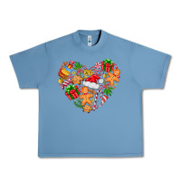Pebble Blue love Christmas  heart Urban Heavy Tee - CowhideDigitalArt
