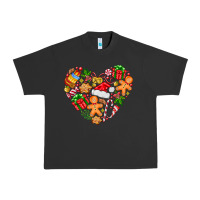 Pigment Black love Christmas  heart Urban Heavy Tee - CowhideDigitalArt