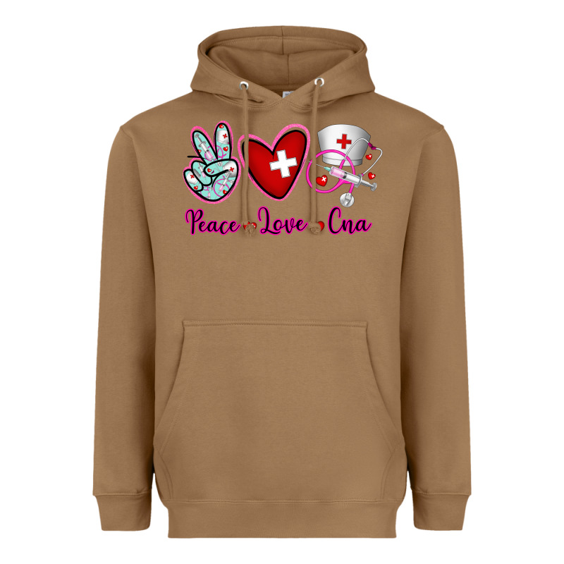 Peace Love Cna Heavyweight Hoodie by RanaPortraitStore | Teevron