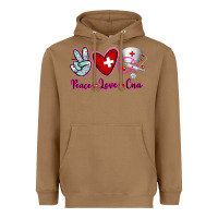 Toasted Coconut Peace Love Cna Heavyweight Hoodie - RanaPortraitStore