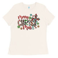 Bone Merry Christmas Ladies Tee - CowhideDigitalArt
