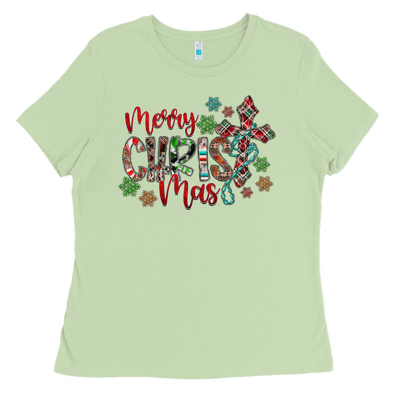 Merry Christmas Ladies Tee by CowhideDigitalArt | Teevron