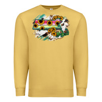 Antique Gold Massachusetts State Map Premium Sweatshirt - RanaPortraitStore