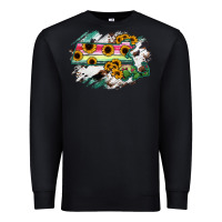 Black Massachusetts State Map Premium Sweatshirt - RanaPortraitStore