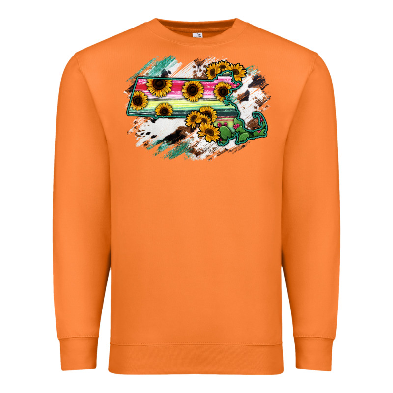 Massachusetts State Map Premium Sweatshirt by RanaPortraitStore | Teevron