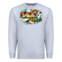 Heather Grey Massachusetts State Map Premium Sweatshirt - RanaPortraitStore