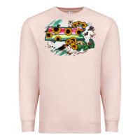Pale Pink Massachusetts State Map Premium Sweatshirt - RanaPortraitStore