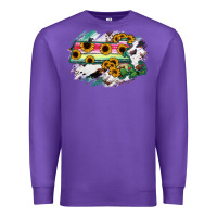 Purple Massachusetts State Map Premium Sweatshirt - RanaPortraitStore
