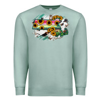 Seafoam Massachusetts State Map Premium Sweatshirt - RanaPortraitStore
