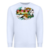 White Massachusetts State Map Premium Sweatshirt - RanaPortraitStore