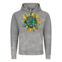 Cloud Rock sunflower with gemstone and cowhide Vintage Hoodie - Artiststas