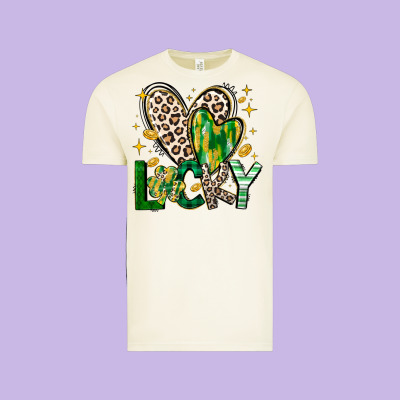 Lucky Saint Patricks Day Vintage Tee Designed By Cowhidedigitalart