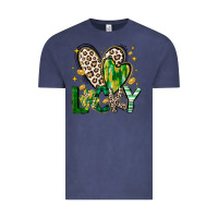 Vintage Denim Lucky Saint Patricks Day Vintage Tee - CowhideDigitalArt