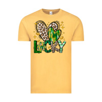 Vintage Mustard Lucky Saint Patricks Day Vintage Tee - CowhideDigitalArt
