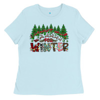 Baby Blue i was made for winter Ladies Tee - CowhideDigitalArt