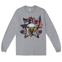 Heather Grey eagle star png Long Sleeve Tee - SublimationCraftShop