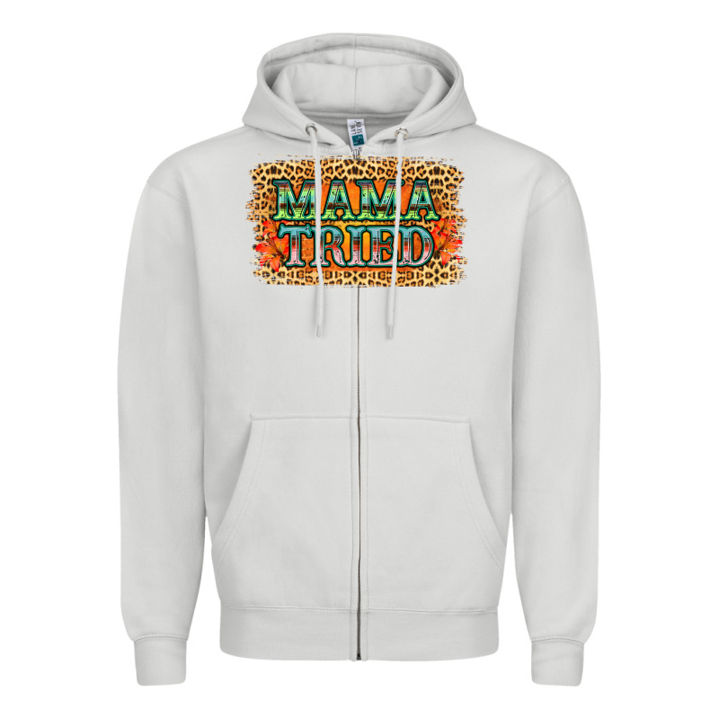 Leopard Floral Mama Tried Zipper Hoodie by Jasminsmagicworld | Teevron