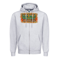 Heather Grey Leopard Floral Mama Tried Zipper Hoodie - Jasminsmagicworld