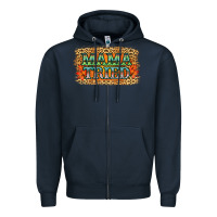 Navy Leopard Floral Mama Tried Zipper Hoodie - Jasminsmagicworld