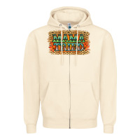 Sandshell Leopard Floral Mama Tried Zipper Hoodie - Jasminsmagicworld