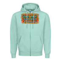 Seafoam Leopard Floral Mama Tried Zipper Hoodie - Jasminsmagicworld