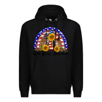 Black god bless america  rainbow Premium Hoodie - BarkalooDesign
