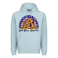 Blue Mist god bless america  rainbow Premium Hoodie - BarkalooDesign