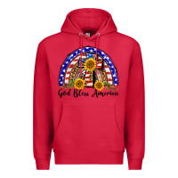 Cardinal god bless america  rainbow Premium Hoodie - BarkalooDesign