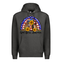 Charcoal Heather god bless america  rainbow Premium Hoodie - BarkalooDesign