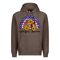 Coffee god bless america  rainbow Premium Hoodie - BarkalooDesign