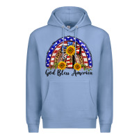 Colony Blue god bless america  rainbow Premium Hoodie - BarkalooDesign