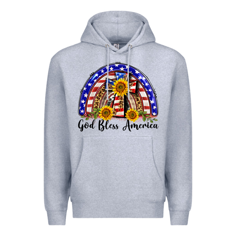 God Bless America  Rainbow Premium Hoodie by BarkalooDesign | Teevron