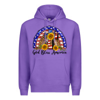 Purple god bless america  rainbow Premium Hoodie - BarkalooDesign