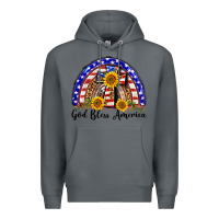 Rock god bless america  rainbow Premium Hoodie - BarkalooDesign