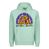 Seafoam god bless america  rainbow Premium Hoodie - BarkalooDesign