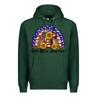 Sports Green god bless america  rainbow Premium Hoodie - BarkalooDesign