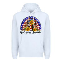 White god bless america  rainbow Premium Hoodie - BarkalooDesign