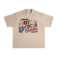 French Oak I Run Hot Cocoa And Christmas Cheer Urban Heavy Tee - CowhideDigitalArt