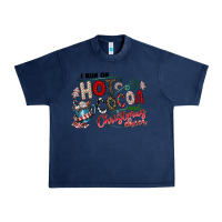 Navy I Run Hot Cocoa And Christmas Cheer Urban Heavy Tee - CowhideDigitalArt