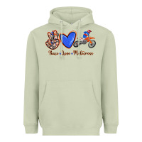 Matcha Peace Love Motocross Heavyweight Hoodie - RanaPortraitStore