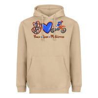 Peace Love Motocross Heavyweight Hoodie | Teevron