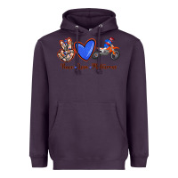 Plum Peace Love Motocross Heavyweight Hoodie - RanaPortraitStore
