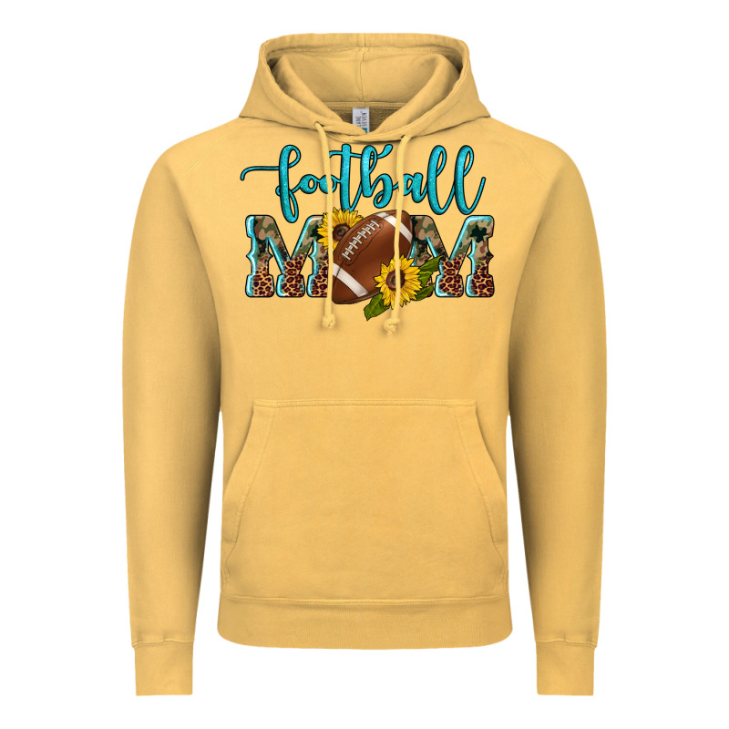 Western Leopard Camouflage Sunflowers  Glitter Mom Football Vintage Hoodie by Artiststas | Teevron