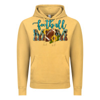 Vintage Mustard western leopard camouflage sunflowers  glitter mom football Vintage Hoodie - Artiststas