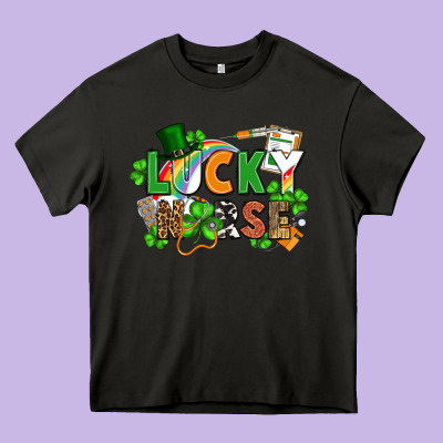 Lucky Nurse St. Patrick's Day Heavy Core Tee Designed By Fadigitalartstudio